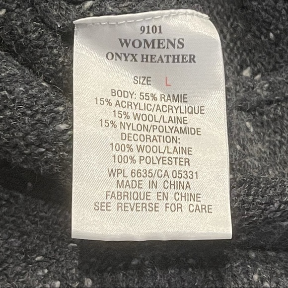 WOOLRICH Onyx Heather Pullover 1/4 Zip Sweater L - Picture 8 of 11